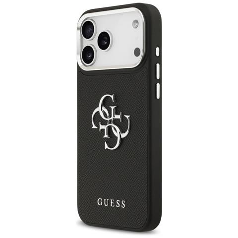 Custodia Per Iphone 17 Pro Max In Finta Pelle Nera Guess - Foto 2