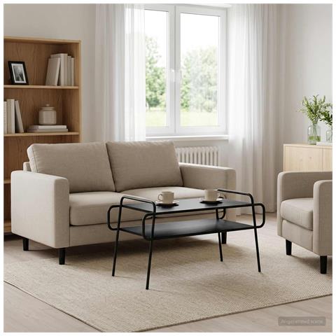 Tavolino da salotto Rovere Nero 100 x 50 x 51 cm - Foto 2
