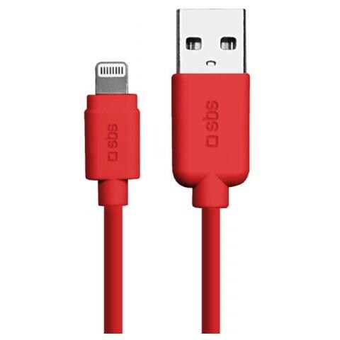Cavo dati USB 2.0 a Apple Lightning 1m - SBS ROSSO - Foto 1