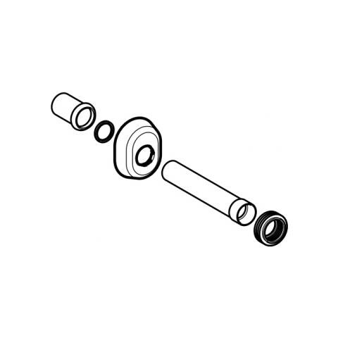 Canotto, morsetto E Rosone Per Cassetta Geberit 118.221.21.1 Cromo - Foto 1