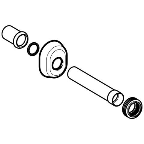 Canotto, morsetto E Rosone Per Cassetta Geberit 118.221.21.1 Cromo - Foto 6