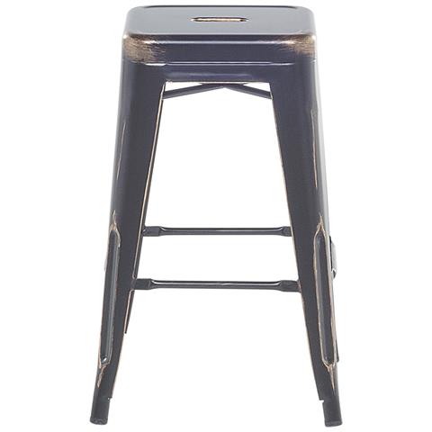 Set Di 2 Sgabelli Da Bar In Metallo Nero Dorato 60 Cm Cabrillo - Foto 24