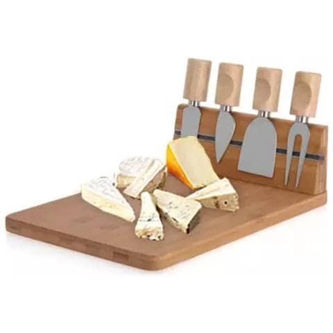 Set Coltelli Da Formaggio Con Tagliere In Bambù - Foto 1