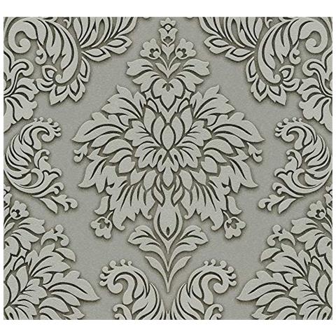 368981 Carta Da Parati In Tessuto Non Tessuto, Beige Grau Metallic, 10,05 X 0,53 M - Foto 2
