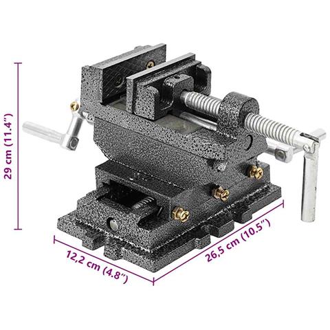 Morsa Manuale Con Slitta Trasversale Per Trapano A Colonna 70mm - Foto 2