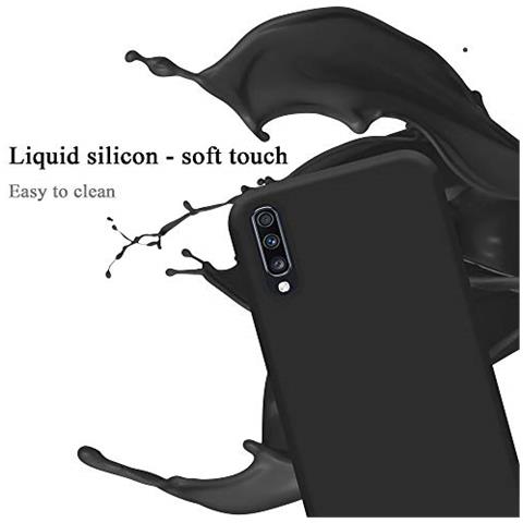 Custodia Compatibile Con Samsung Galaxy A70 / A70s In Liquid Nero - Coperchio Protettivo In Silicone Tpu Flessibile - Foto 2