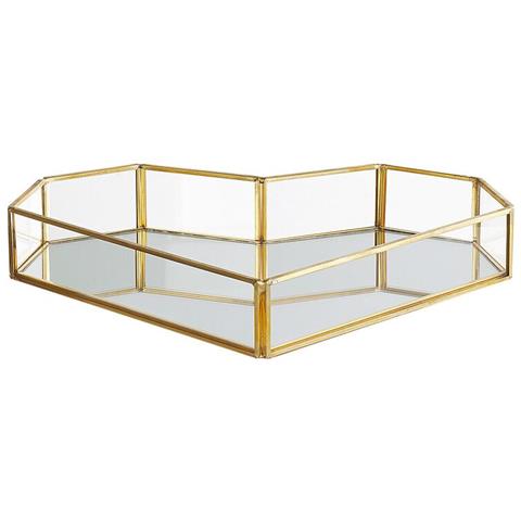 Vassoio Decorativo Specchiato Color Oro Pontivy - Foto 7