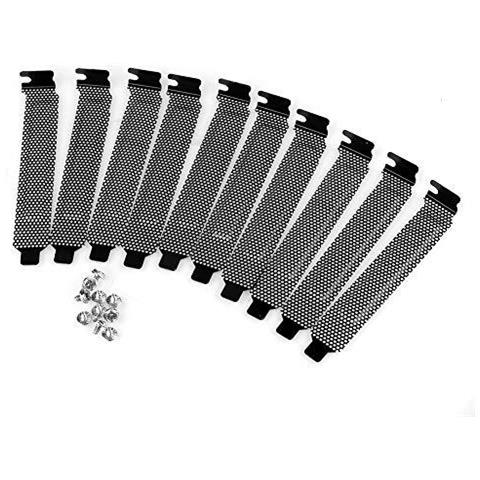 10 Pezzi Dellacciaio Duro Filtro Polvere Piastra Di Copertura Slot Pci Coperchio Con Le Viti - Foto 1