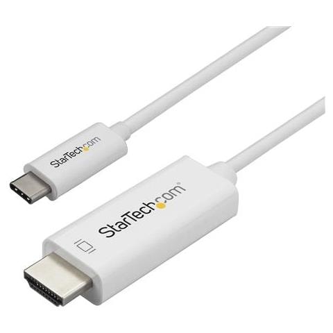 Cavo HDMI a USB-C da 1m - Cavetto USB 3.1 Tipo C a HDMI - 4k a 60Hz - Bianco - Foto 1
