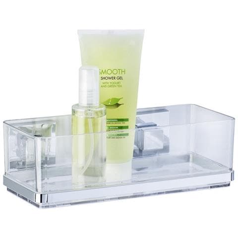 Mensola Rettangolare Da Bagno Quadro Con Contenitore Trasparente, Vacuum-loc, Doccia, - Foto 7