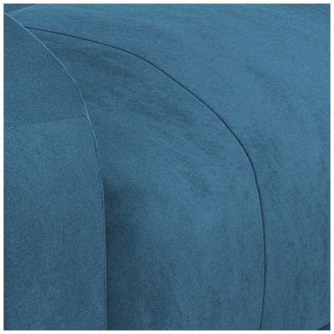 Poltrona Massaggiante Reclinabile Blu In Velluto - Foto 10