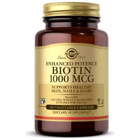Biotina 1000 Mcg 100 Vcaps Solgar - Foto 1
