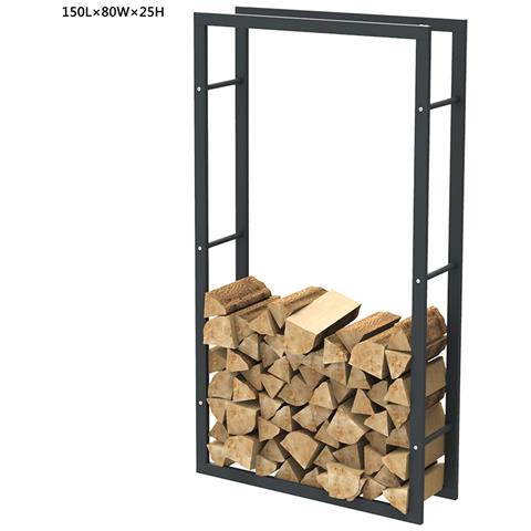 Portalegna Supporto Metallo Porta Legna Interno Legnaia Camino Stufa 150x80x25cm - Foto 2