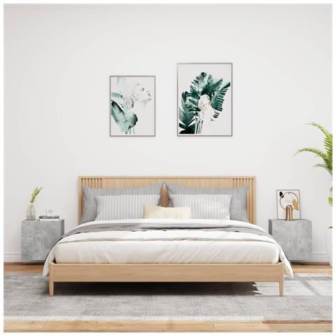 Mobili Tv Muro 2pz Grigio Cemento 40,5x30x40 Legno Multistrato - Foto 3
