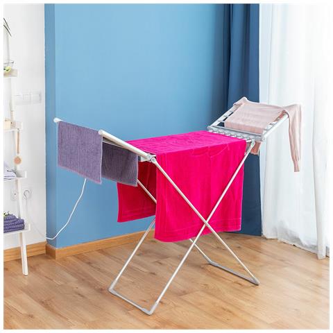 Stendibiancheria Elettrico Pieghevole Con Ali Drywing 20 Sbarre 230 W - Foto 7