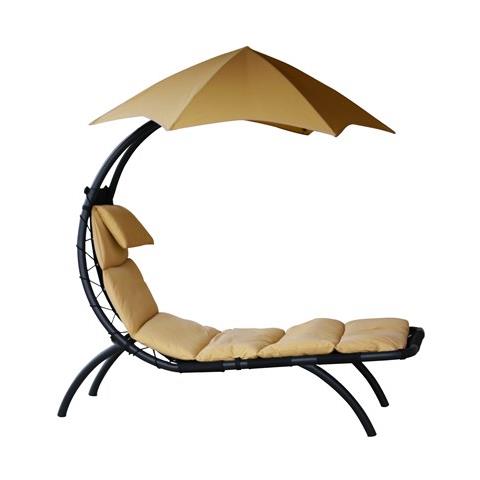 DRMLG-SD sedia da esterno Salone Seduta imbottita Schienale imbottito Poliestere Sabbia - Foto 1