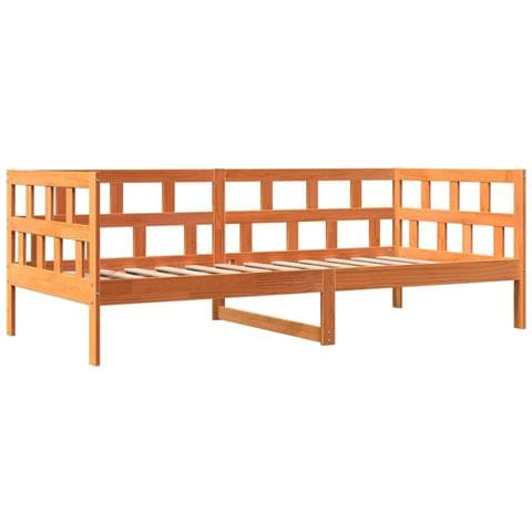 Dormeuse Marrone Cera 90x200 Cm In Legno Massello Di Pino - Foto 2