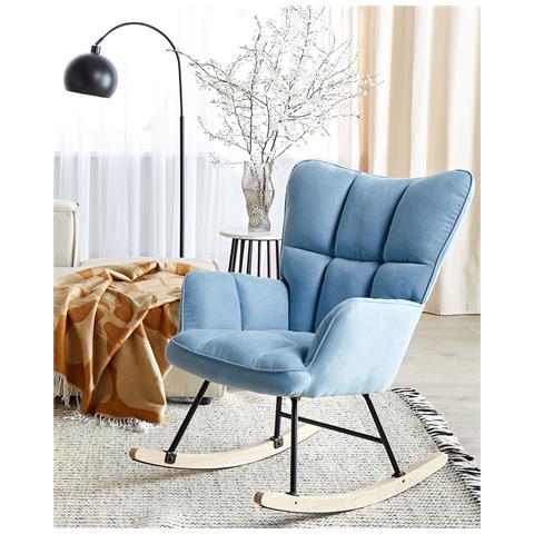 Sedia A Dondolo Celeste Oulu - Foto 1