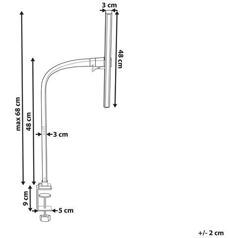 Lampada Da Tavolo Con Morsetto A Led Auriga Con Sensore Di Movimento Metallo Nero - Foto 12