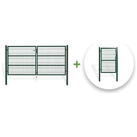 Pacchetto Cancello Battente In Rete Razo 300b140 + Cancello Verde Da 1 M - Foto 1