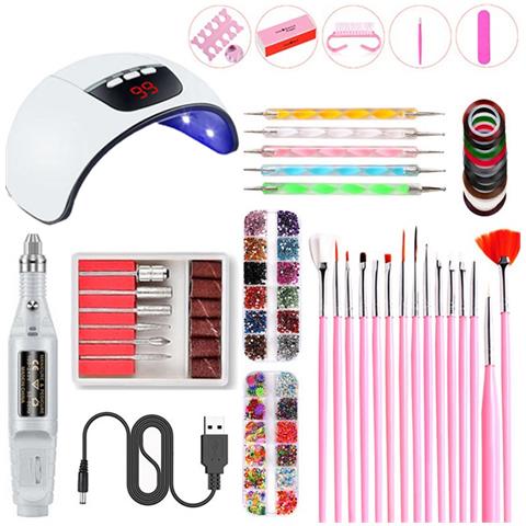Set Per Ibridazione Unghie Lampada Uv Led 54 W + Fresa - Foto 1
