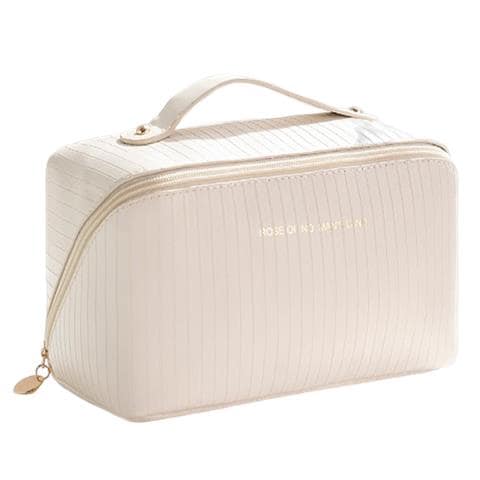 Spaziosa Borsa Da Toilette/trucco Beige - Foto 1