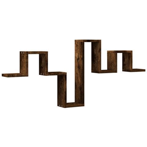 Mensola A Muro Rovere Fumo 104,5x10x43 Cm Legno Multistrato - Foto 1