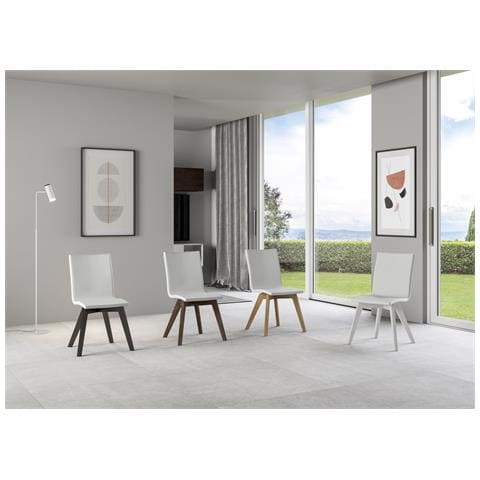 Sedia Trudy Gambe Antracite Cuscino Bianco 01 - Foto 2