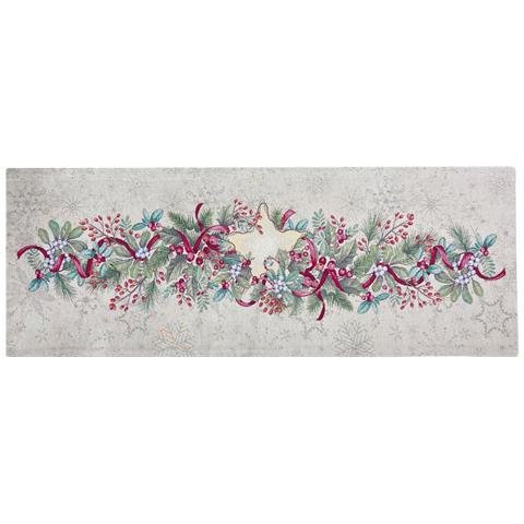 Tovaglia Natale Centrino Runner Centrotavola Natalizio Gobelin Silver Stella 1310 45x140 Silver Stella - Foto 1