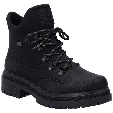 Black Casual Closed Ladies Mid Height Boots Stivaletti Pelle Sintetica Scarpe Donna Nero Eu 38, Y3158-00 - Foto 1