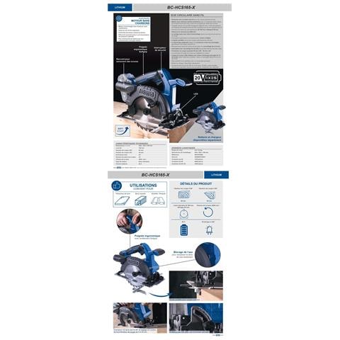 Sega Circolare Brushless 20v 165mm Senza Batteria Ixes Bc-hcs165-x - Foto 8