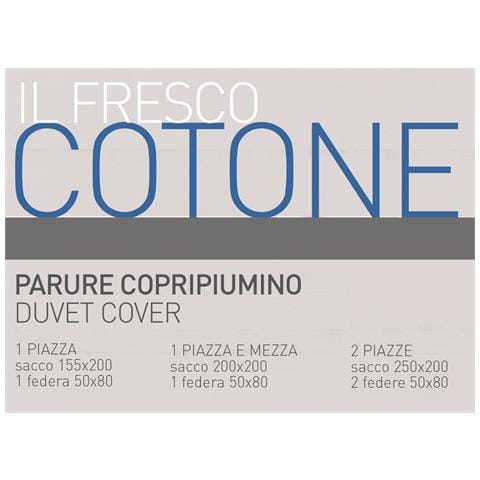 Sacco Copripiumino In 100% Cotone Made Italy Disegno Splash Matrimoniale Azzurro - Foto 2