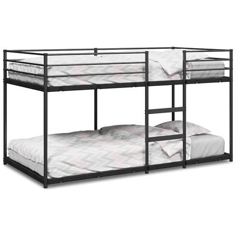 Letto A Castello Senza Materasso Nero 100x190 Cm In Acciaio - Foto 2