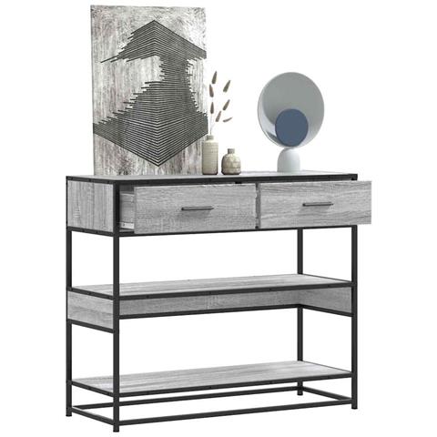 Tavolo Consolle Rovere Sonoma 90x35x80 Cm In Legno Multistrato - Foto 1