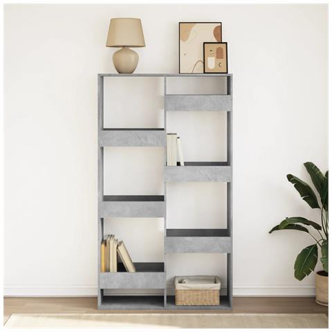 Libreria Grigio Cemento 100x33x175 Cm In Legno Multistrato - Foto 3