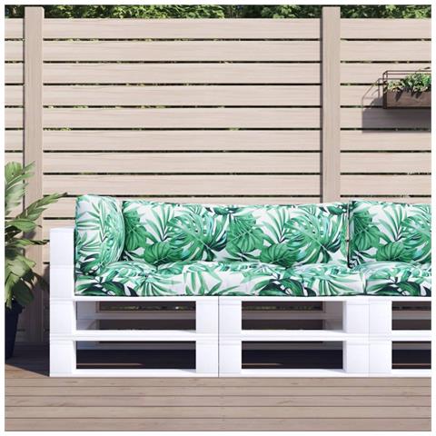 Cuscini Per Pallet 3 Pz Motivo A Foglie Tessuto - Foto 1