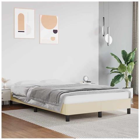 Giroletto Senza Materasso Crema 120x190 Cm Similpelle - Foto 1