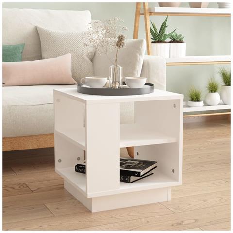 Lusso Casadino - Tavolino Da Salotto Bianco 40x40x43 Cm In Legno Multistrato - Foto 7