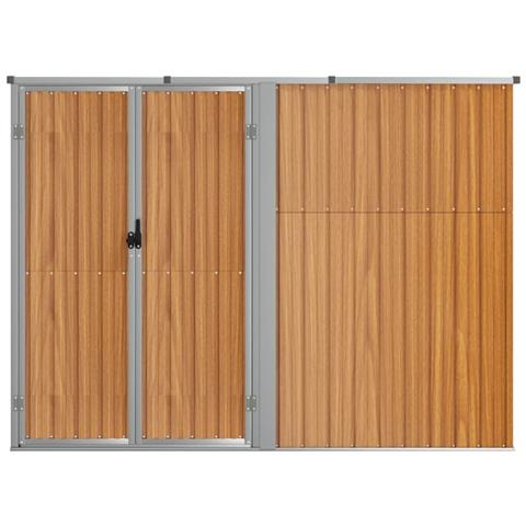 Lusso Casadino -  Capanno Per Attrezzi Marrone 225x89x161 Cm In Acciaio Zincato - Foto 2