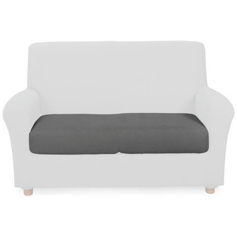 Copridivano Elasticizzato Melange In Cotone Colore Grigio Misura 2 Posti - Foto 1