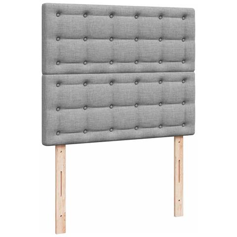 Struttura Letto Pouf con Materasso 120x190 cm in Tessuto - Foto 9