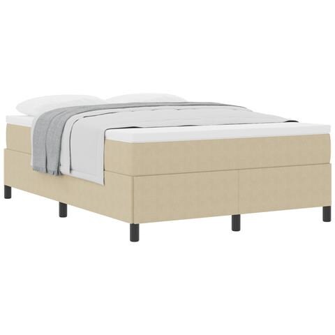 Struttura Letto Verde Chiaro Grigio 140x200 cm Tessuto a Coste - Foto 1