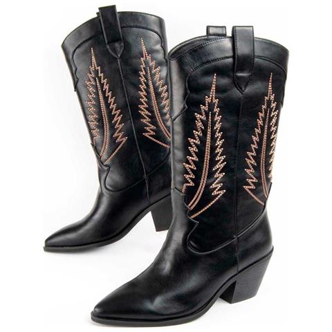 Stivale Con Tacco Tejan2 Nero. - Foto 1