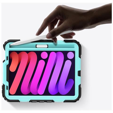 Custodia Per Ipad Mini 6 8.3” Con Supporto E Tracolla Menta - Foto 4