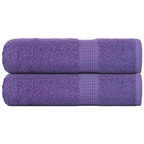 Asciugamani Doccia 2 pz Viola 70x140 cm 360 g/m² 100% Cotone - Foto 1