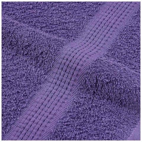 Asciugamani Doccia 2 pz Viola 70x140 cm 360 g/m² 100% Cotone - Foto 7