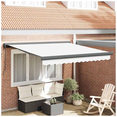 Tenda Retrattile Bianco 300 x 250 cm Tessuto, Metallo - Foto 2