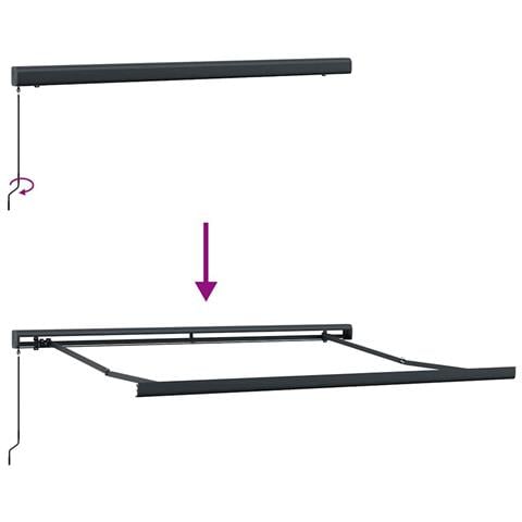 Tenda Retrattile Bianco 300 x 250 cm Tessuto, Metallo - Foto 9