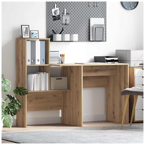 Scrivania rovere artigianale 131.5 x 50 x 106.5 cm - Foto 2