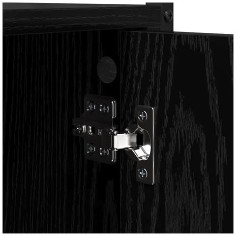 Mobile per lavatrice Rovere nero 68 x 48.5 x 194 cm - Foto 9